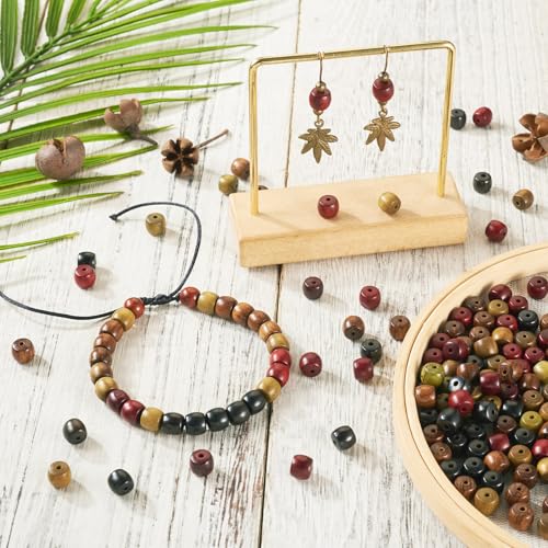 40 stuks natuurlijke kippen kralen, kippen kralen om te knutselen, Sabdal hoeten kralen, 8 mm boho-kralen, losse klotselkralen, tuinen afstandskralen voor armbanden, haar, doe-het-zelf 4