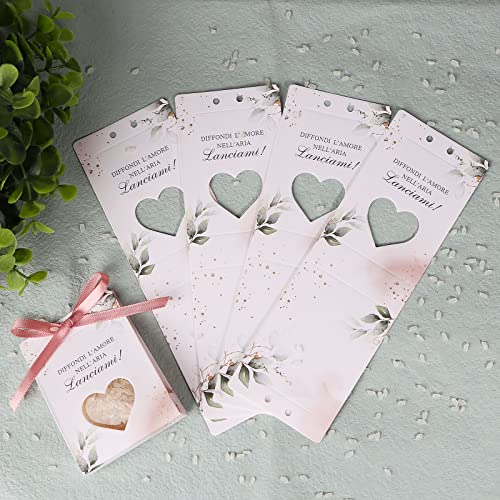 DIFFONDI L'AMORE NELL'ARIA Lanciami! Cadeautassen voor rijst, Confetti, Italiaans, 50 stuks (Roze) 5