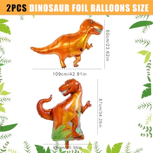 Dinosaurusballonnen, 2 stuks 3D Large Foil Animal Ballonnen Opblaasbare Dinosaurus T-Rex Ballonnen Dinosaurus Themafeest Decoraties voor kinderen 4