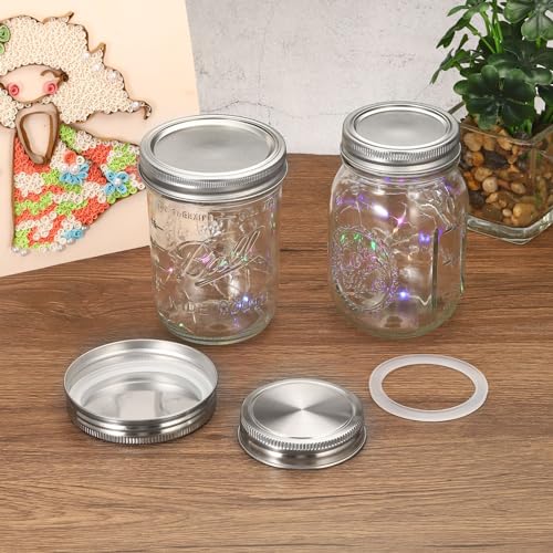 70mm Plain Mond Iron Mason Jar deksels, 1Set/6 Pack Split-Type Canning Jars Caps voor Keukenopslag 5