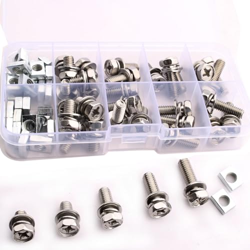 60 st M6 x 10 12 16 18 20 mm Bouten en Noten voor Motorfiets Batterij, Roestvrij stalen batterij Schroeven voor Scooter ATV