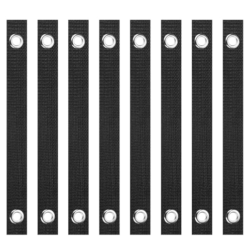 16 Inch Stake Boom Ties, 8 stuks Boom Ondersteuning Posts, Boom Straightening Ties met Grommets voor nieuw geplant rechte, zwart