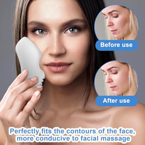 Gua Sha Gua Sha Gua Sha Scraper met tanden Gua Sha Scraping Massage Tool Body Gua Sha Gezichtscraper Schoonheidsmiddelen voor huidverzorging voor gezicht, ogen, nek, lichaam 4