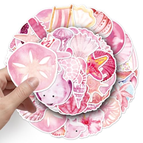 Oceanstickers voor jongeren en volwassenen, 50 stuks, zeedieren, vinyl stickers, set, auto, motorfiets, fiets, skateboard, snowboard, bagage, laptop, koffer, helm, motorfiets, computer 4