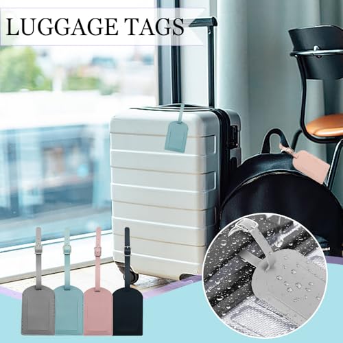 8 stuks Bagage Tags Reis Bagage Tags Lederen Koffer Labels met verstelbare band, Reis Accessoires voor het vermijden van verlies van zakken en koffers 3