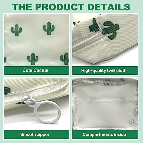 Opbergtas voor maandverband, 2 stuks droogbare maandenverbanden met grote capaciteit met rits Eerste menstruaties voor tienermeisjes vrouwen dames -cactus+flamingo 3