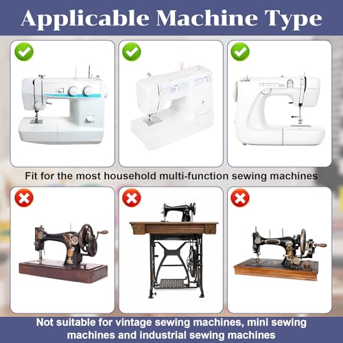 Pak van 6 naaiaccessoires, multifunctionele naaivoet, naaimachine accessoires, zomen voet, huishoudelijke accessoires, set, naaivoeten, naaimachine voeten, roestvrij staal, voor 4