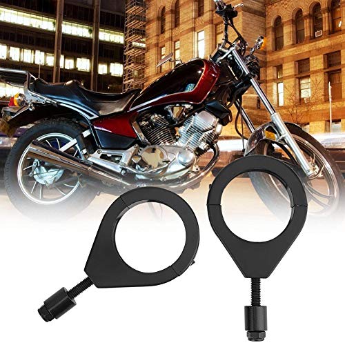 Turn Signal Holder, 41mm Metal Plating Motorfiets Turn Signal Bracket Houder Klemmen bevestigen Accessoires(Zwart) 5