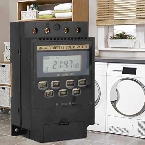 KG316T Digital Timer Controller, Microcomputer, programmeerbare Timer, AC 220V, 25A, LCD Display, Eenvoudige bediening, Grote Sync Range, Huisvesting 5