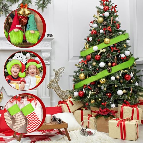 10cm x 150cm Fluffy Faux Fur Ribbon Faux Fur Stof Decoratieve Ribbon Plush Trim Plush Band Ties voor Naaikleding Kerstversiering, Khaki 4