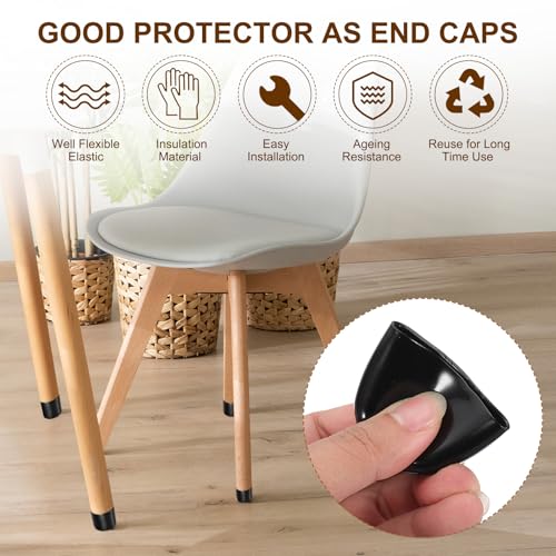 32mm/1.26" Rubber End Caps 18st PVC Covers Flexibele Caps Hoezen Schroef end blok Protector Bolt Tube Thread Caps zwart 3