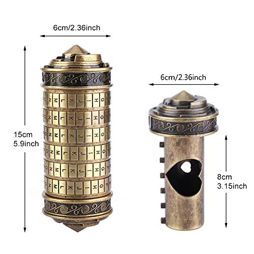 Code Cilinder Lock Box Cryptex Letter Locks Ring houder Vriend Verjaardag Cadeau voor Valentijnsdag