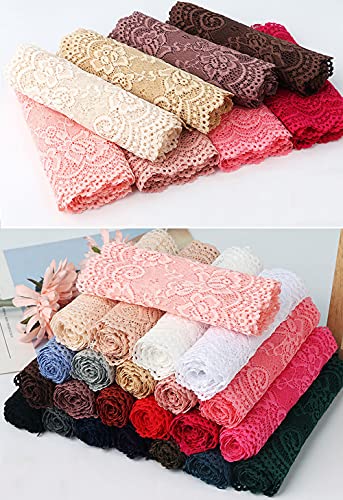 15 cm x 2 m Elastisch Lace Ribbon Lace Board Decoratieve Band Lace Band Lace Band Lace Band Bands voor het naaien DIY Crafts Decoratie voor Kleding, Ondergoed, Lingerie, Trouwjurk, Tafeldecoratie