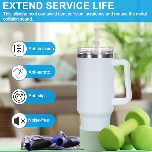 Siliconen Boot, 1 Piece Bottom Sleeve Protector, Anti-Slip Beschermhoes voor Waterfles, Auto Travel Cup, Lichtgroen 3