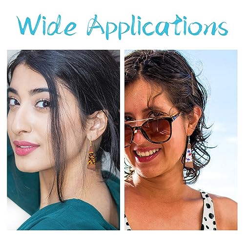 Hars Walnut Houten oorhangers Geometrische Charms Vintage Hars Houten Verklaring voor Dangle oorbel sieraden maken, Hout 5