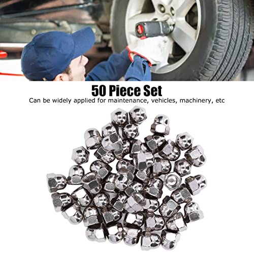 50Stuks Roestvrij stalen Acorn Cap Nut, Hex Dome Cap Assortiment Kit M3 M4 M5 M6 M8 M10 M12(M3) 3