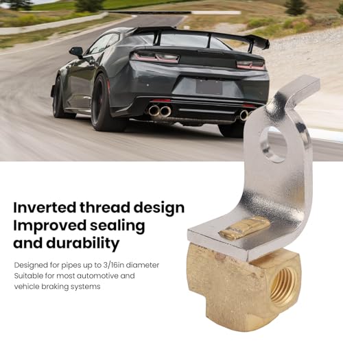 3/16 Inch Buis Remmen Lijn Tee, 3/16 Remlijn Tee Roestvrij staal, Remmen Lijn Reverse Flare Fitting 3/8in 24 Draad voor 3/16 Inch Tube Auto Voertuig 5