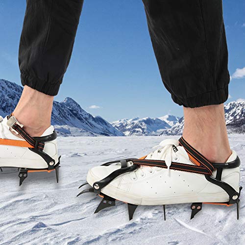 1 paar schoenen hoes anti-slip schoenen hoes 12 tanden lente claw ski laarzen hoes buiten shoes buiten krampons schoenen hoes voor skiën klimmen 4