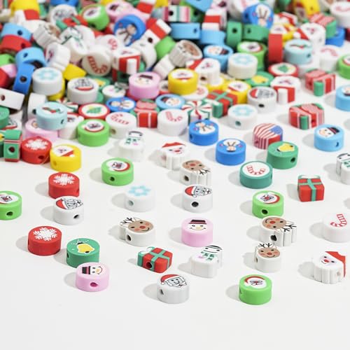 300st Kerstmis kralen, Polymer Klei kralen, Zachte Keramische kralen, Klei kralen voor DIY armband ketting oorbellen (A) 3