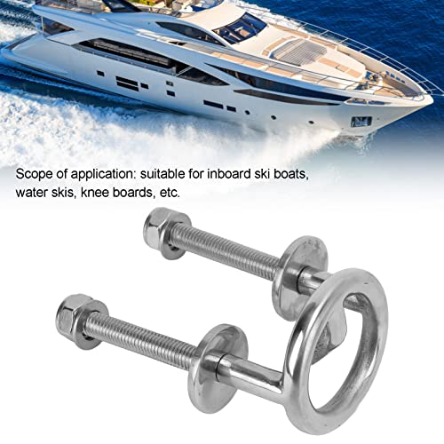 Boat Eye Hook, Water Ski Tow Hook Roestvrij staal Marine Spiegel Mount M10 Thread Duurzame Portable Marine Mirror Mount voor buiten 4