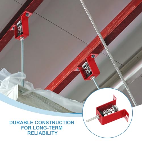 Plafond Spring Vibratie Isolator Houders, 4 stuks, 166 kg, Mechanische Vibratie Damper Montage Anti-Vibratie voor A/C Air Processor, Slaapkamer, Theater Studio, (HV) Rood 4