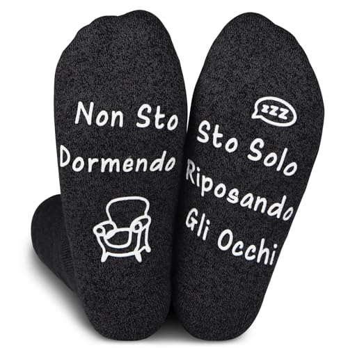 1 paar mannen niet Sto Dormendo Sto Solo Riposando Gli Occhi Italiaanse sokken