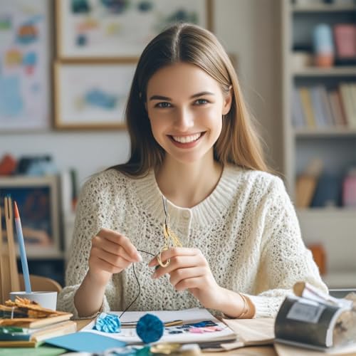 Borduurschaar, 4,5" Roestvrij stalen Ooievaarsschaar Kleine Ambachtelijke Schaar voor Naaien Kruissteek Naaldwerk Threading met PU Schaar Cover-Gold