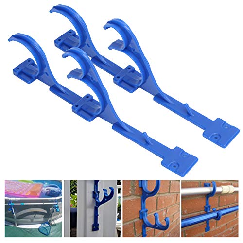 Plastic zwembad hanger, zwembad houder plaatsen telescopische staaf vacuüm slang haak met schroeven voor pool telescopische paal vacuüm slang blad skimmer 4