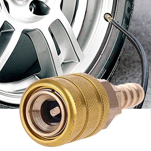 Verpakking van 2 Opblaasbare Nozzle, Brass Air Pump Clip Opblaasbare Valve Connector, Autobanden Adapter voor Autoband Ventilatoren Air Tools voor Auto, Motorfiets, Fiets, Truck, 8 mm 5