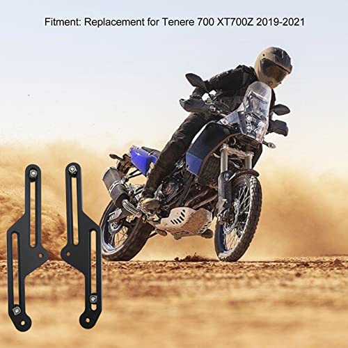 Motorfiets verstelbare windscherm Bracket Regulator Pair Geanodiseerd zwart Vervanging voor Tenere 700 XT700Z 2019 2021-Tenere
