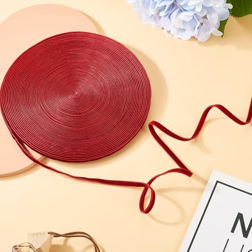 20 Yards Velvet Ribbon Double Sided 1/4 Inch Bide Red Ribbon Roll voor Flower Bouquet bruids douche Present Wrapping Hair Bow Christmas Wreath Choker Craft 3
