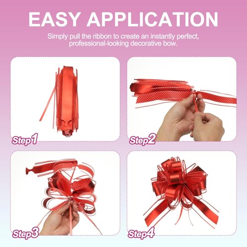 6 stuks Grote Pull Bow, Cadeauverpakking, 22,5cm Ribbon Organza Silver Bows voor Cadeauverpakking, Bruidsmanden Auto 3