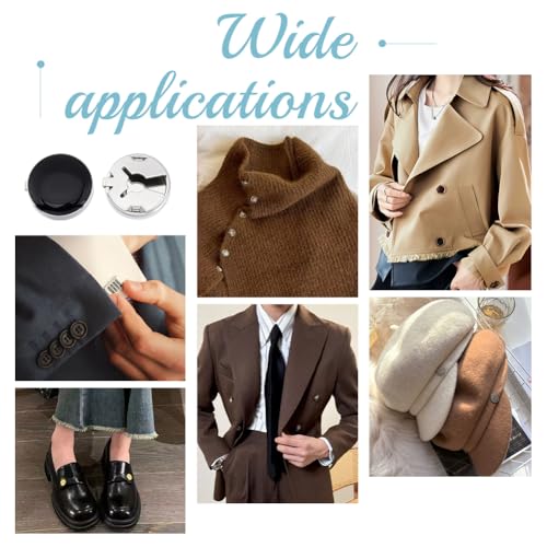 Verpakking van 10 messing knophoesjes, sleeve knoppen, cover platte ronde knopjes, cover afneembare shirt, knoopjes, knoppen sieraden voor kledingpak, Tuxedo Shirt Accessoires, Platinum, 3,3 x 1,8 5