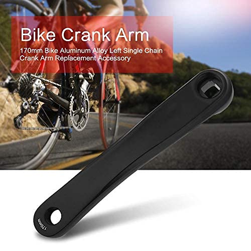 Fiets Crank Arm Linkerhand Crank Arm Single Speed Crankset Fiets Crank Arm voor Mountain Bike(Zwart vierkant gat) 3