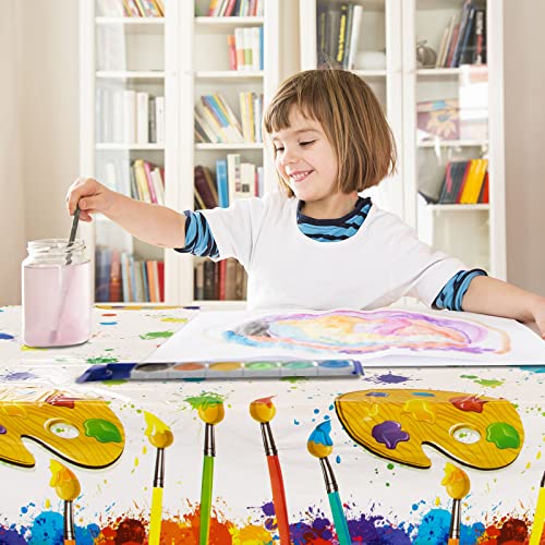 Verpakking van 2, 130 x 220 cm, Plastic Splash Mat, Wasbare Tafellakens, Waterdicht, Tafellakens voor ambachten en schilderen, Kinderverjaardagen, Eerste Schooldag, Schoolkind, Pakje van 2 5