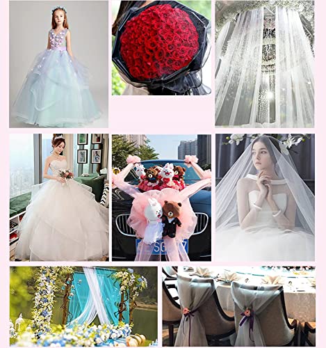 Tulestof Tule Stof Tulle Decoratieve Stof voor bruiloft, Verjaardag, Kerstmis, Partij, Communie, Partij, Decoratie, Naaien van Bruids Veilen, Bruiloft Jurk, Tafel Runner Tutu rok, Gift Ribbon