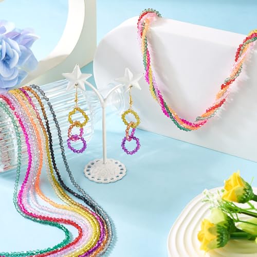 9 strengen facet bicone kralen gradiënt kleur kristal glas losse kralen bulk voor DIY ambachten armbanden kettingen oorbellen sieraden maken