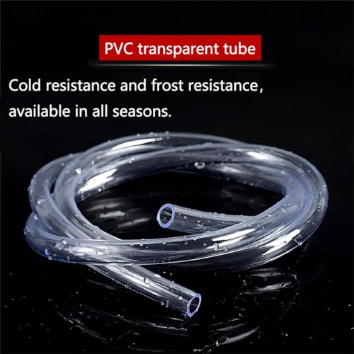 PVC Slang, Waterslang 2m, 6mm ID x 8mm OD Waterluchtslang, Multifunctionele slang voor Tuinbesproeiingspomptransfer 3