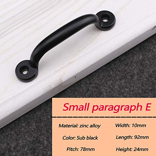 Aluminium Legering Lade Handvat Arc Vorm zwart 78 mm voor kabinet