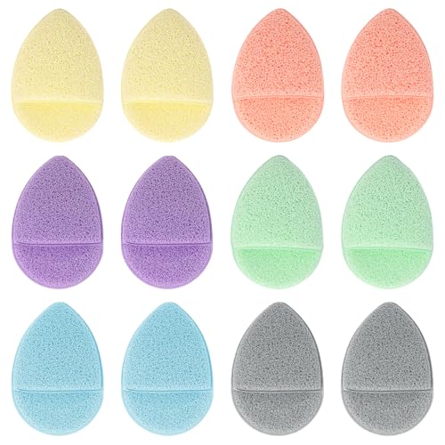 12 stuks gezicht Sponzen voor het reinigen van zachte Exfoliating Pads Bad Sponge Handschoen Herbruikbare Puff voor Deep Pore Reiniging Blackheads Dagelijks gezicht reinigen Mannen Vrouwen