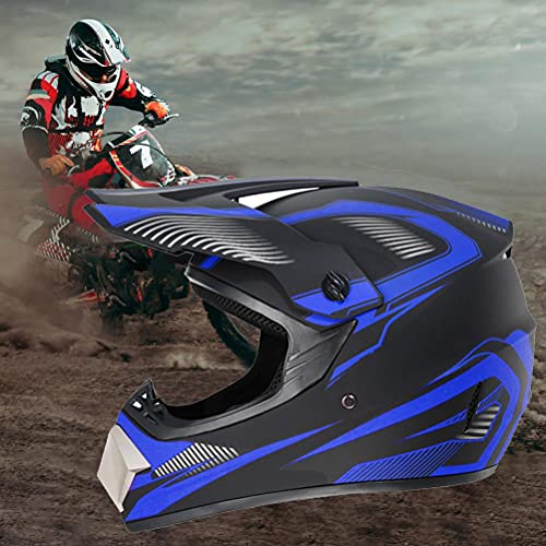 HAOXU Motocross Helm Volledige MTB Helm Off-Road Electric Dirt Bike Motorcycle/Mountain Fietshelm met Goggles Handschoenen Gezichtsscherm 3
