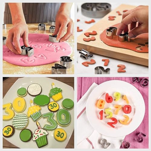 Set van 36 brievenstempels, alfabet, roestvrij stalen cakevorm, met duurzame opslagbox voor cake decoratie, suikerpasta, koekjes, cookies