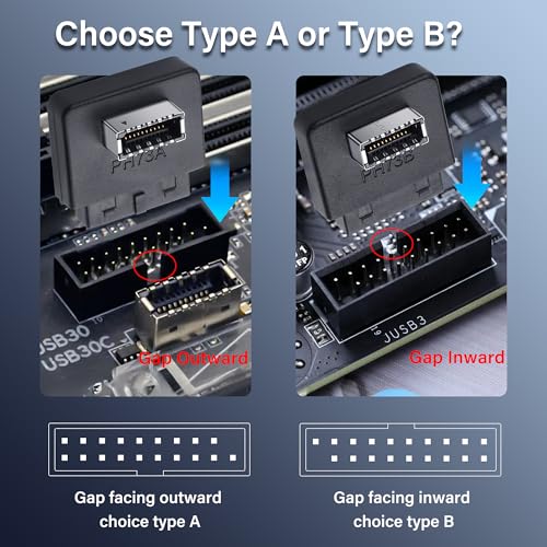 USB 3.0 Front Panel Header USB 3.0 19/20Pin naar Type E Moederbord Header Adapter USB 3.0 19Pin Vrouw naar Type-E Vrouwelijke Front Connector Converter (Type A) 5