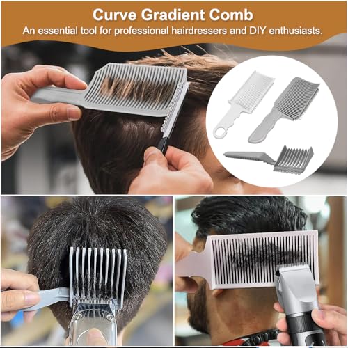 4 st. Hair Clipper Stencil Hairdressing Comb Transition Verstelbare Wire Comb Transition Hair Comb Template voor haar knippen Verstelbare Fade Siliconen Hair Cutting Band 4