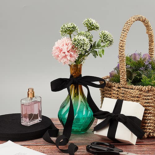 45 m / Roll Haringbone Katoenen riemen 20 mm brede zwart katoen Twill Ribbon Katoen Haringbone koord voor naaien, ambachten, ambachten