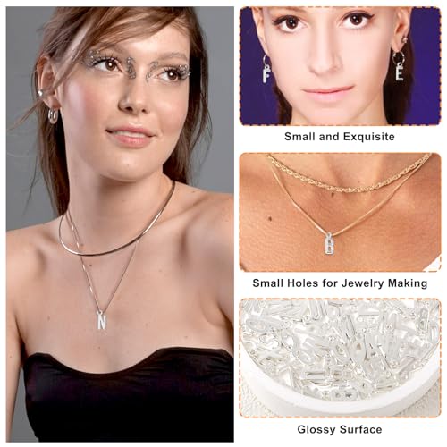 156pcs/6 Sets Letter-A-Z Charms, Mini Capital A-Z Hangers voor armband, ketting, zinklegering, Alfabet Charm, Gold Letter Hangers, Hypoallergeen, voor sieraden maken 4