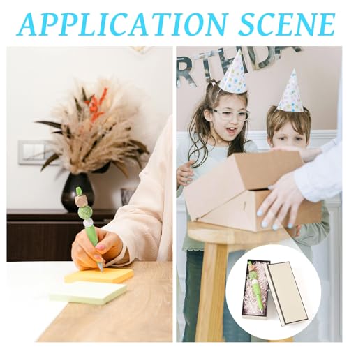 10 stuks kralen Pennen Bulk Bling Rhinestone kralen Pennen Diamond Crystal Shank Ballpoint Pennen voor Pen Decoraties School Office Craft Supplies, licht groen 4