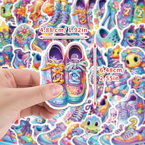 Schoenen Stickers Set Stickers Tieners Volwassenen 50 stuks Schoenen Waterdicht Vinyl decals auto motorfietsen Fiets Skateboard Snowboard Bagage Laptop Koffer Helm Motorfiets Computer 3