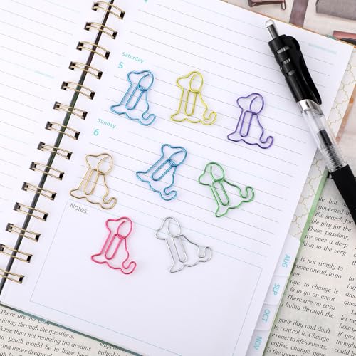 64 st Hondenpapier Clips, kleurrijke schattige dierlijke papier Clips leuk vormgegeven bladwijzer Clips Perfecte cadeau voor hondenliefhebbers Organiseren Documenten Diaries Office School Supplies 4