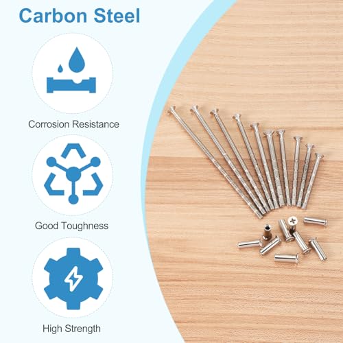 Kast handvat schroeven M5x60, set van 10 druppels schroeven lade schroef Phillips aandrijving verzonken kop schroeven met mouw voor deurgreep hendel 4